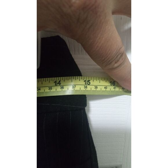 Essentials by ABS Women's Black Pin Stripe Mid Rise Dress Slacks Size 8 - Picture 5 of 6